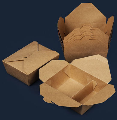 Hộp Đựng Thức Ăn Mang Đi Bằng Giấy Kraft Dùng Một Lần