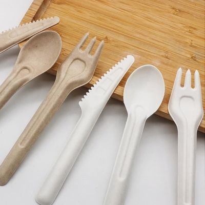 Dao nĩa dùng một lần thân thiện với môi trường làm từ bã mía phân hủy sinh học 141,7mm