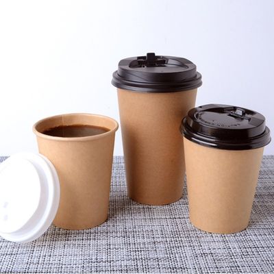 8 ounce Biodegradable một lần sử dụng giấy Cups Kraft giấy đơn tường cà phê cups