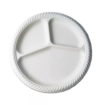 9in 10in Tròn bột ngô đĩa dùng một lần Biodegradable bàn tròn đĩa