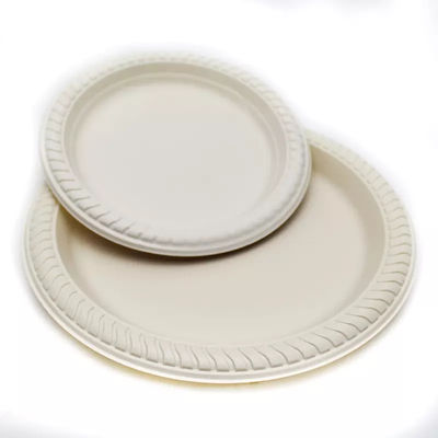 9in 10in Tròn bột ngô đĩa dùng một lần Biodegradable bàn tròn đĩa