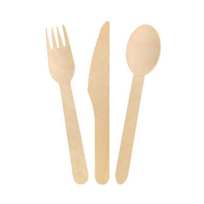 140mm Biodegradable Birch dùng một lần đồ dùng bằng gỗ 150mm gỗ đẻ dao và muỗng