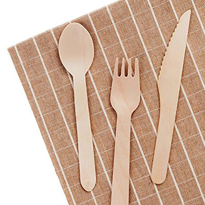 140mm Biodegradable Birch dùng một lần đồ dùng bằng gỗ 150mm gỗ đẻ dao và muỗng
