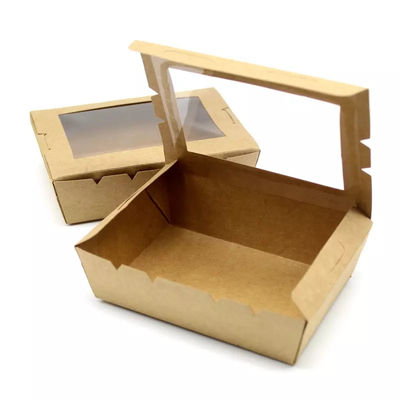 Hộp Đựng Thực Phẩm Bao Bì Dùng Một Lần Thân Thiện Với Môi Trường 337gsm Có Cửa Sổ