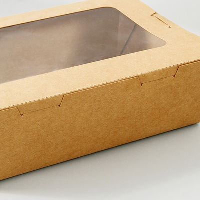 Hộp Đựng Thực Phẩm Bao Bì Dùng Một Lần Thân Thiện Với Môi Trường 337gsm Có Cửa Sổ
