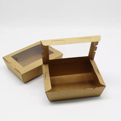 Hộp Đựng Thực Phẩm Bao Bì Dùng Một Lần Thân Thiện Với Môi Trường 337gsm Có Cửa Sổ