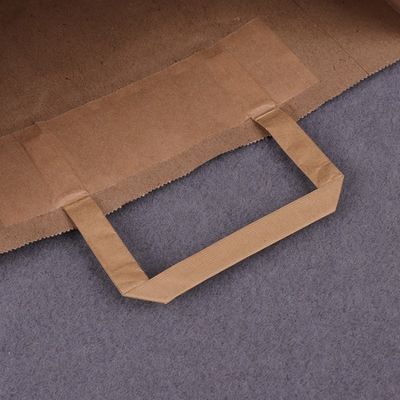 Túi giấy nâu có quai, dùng một lần, phân hủy sinh học, định lượng 250gsm 300gsm