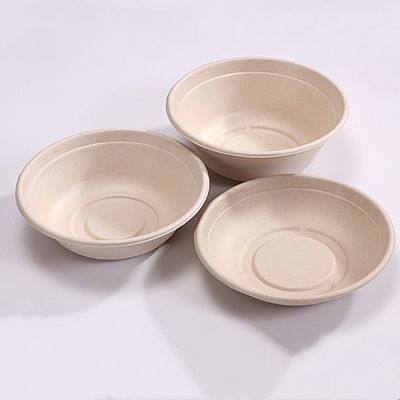 120 độ Kháng dầu Biodegradable Canh đường Bagasse đĩa mang theo bát với nắp