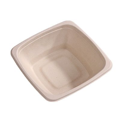 16 24 32oz Canh đường phân hủy sinh học Bagasse Bowl Fruit Salad Container Box With Cover
