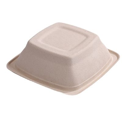 16 24 32oz Canh đường phân hủy sinh học Bagasse Bowl Fruit Salad Container Box With Cover