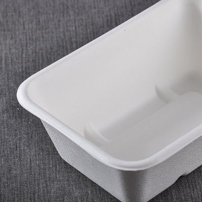 450ml 550ml Natural Eco Biodegradable Bagasse Tableware Salad Fast Food To Go Containers