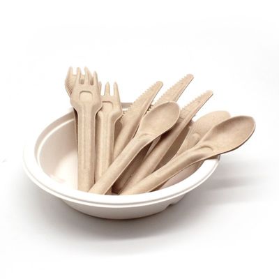 Dao nĩa dùng một lần thân thiện với môi trường làm từ bã mía phân hủy sinh học 141,7mm