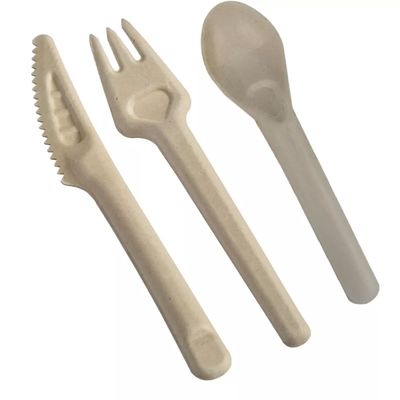 Dao nĩa dùng một lần thân thiện với môi trường làm từ bã mía phân hủy sinh học 141,7mm