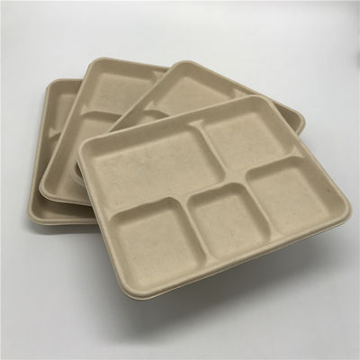 Harmless Compostable Party Tableware Sugarcane Bagasse Disposable Christmas Tray