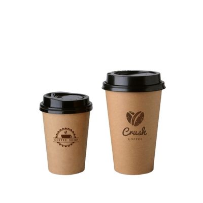 8 ounce Biodegradable một lần sử dụng giấy Cups Kraft giấy đơn tường cà phê cups
